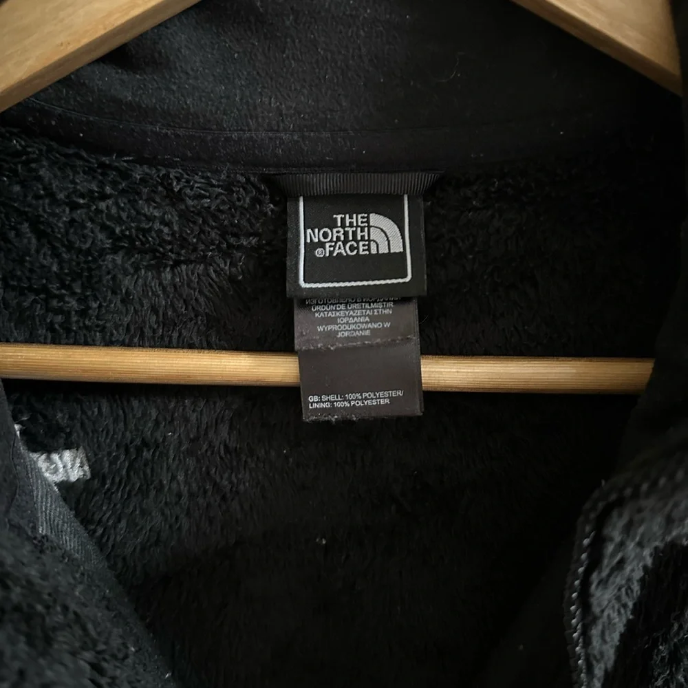 The North Face Black Osito Fuzzy Sherpa Full Zip Up Jacket Mocked Pockets XL - Picture 7 of 11